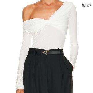 TOVE Off-Shoulder White Bodysuit, US4